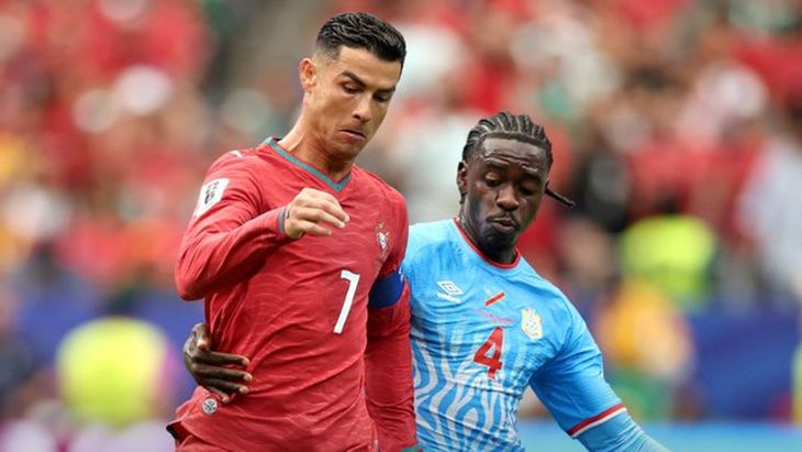 Cristiano Ronaldo no pudo convertir ante Congo y Portugal debutó con empate. Cristiano Ronaldo no pudo convertir ante Congo y Portugal debutó con empate. 