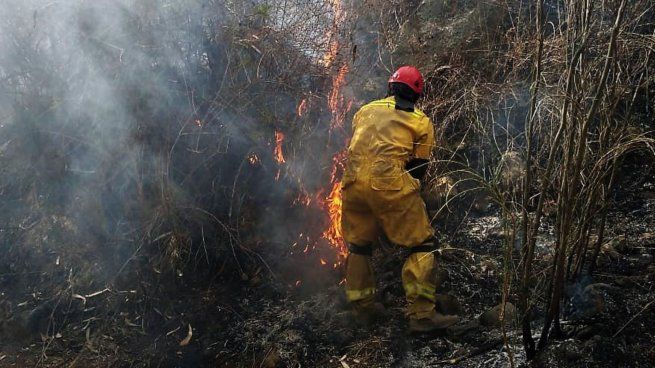 Los bomberos lograron contener focos de los incendios en Epuyén.