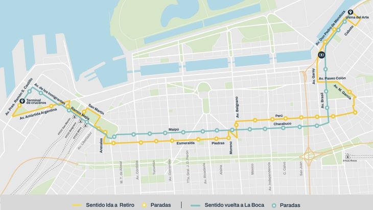 El nuevo recorrido del eBus. El nuevo recorrido del eBus.