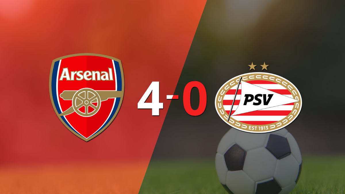 Arsenal beat PSV 4-0