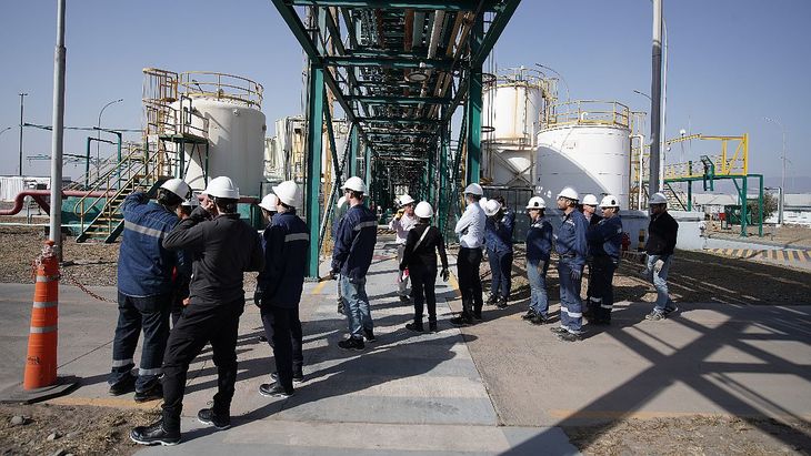 Luego de la visita a Fénix, el grupo de periodistas visitó la planta de procesamiento de litio de Arcadium en la localidad salteña de Güemes. 