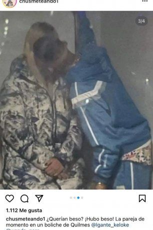 La foto que se viralizó de Wanda Nara besando a L-Gante.