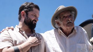El presidente chileno visitó a José Mujica en su chacra en Rincón del Cerro.