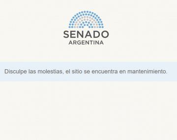 Página web no disponible del Senado de la Nación Argentina.