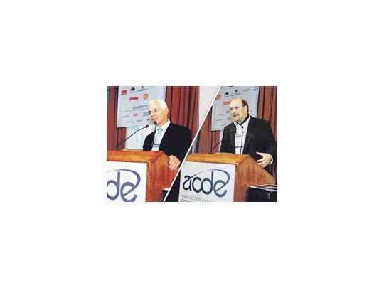 Eduardo Costantini (Consultatio) y Gustavo Grobocopatel (Los Grobo) en un encuentro organizado por ACDE, y que concluyó con duros reclamos de seguridad jurídica y respeto a las instituciones.