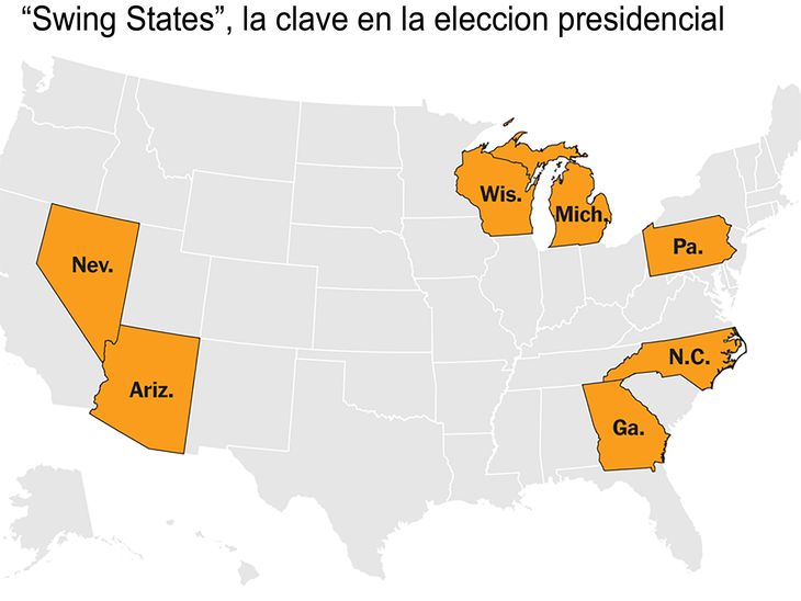 Los siete estados donde se librará la Los siete estados donde se librará la