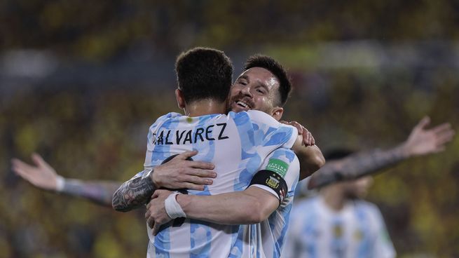 Álvarez marcó el gol de Argentina ante Ecuador.