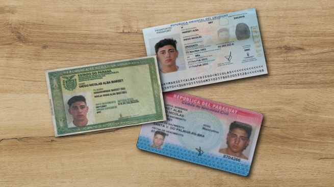 El hermano de Sebastián Marset contaba con varias identificaciones falsas.