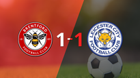 empate a uno entre brentford y leicester city