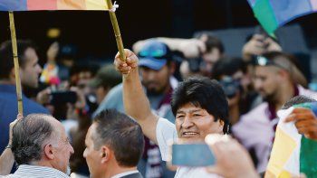 Refugiado. Evo Morales realiz&oacute; ayer un acto pol&iacute;tico en la Ciudad de Buenos Aires. Con masiva concurrencia y presencia de sindicalistas argentinos lanz&oacute; la candidatura de su exministro de Econom&iacute;a, a la presidencia.