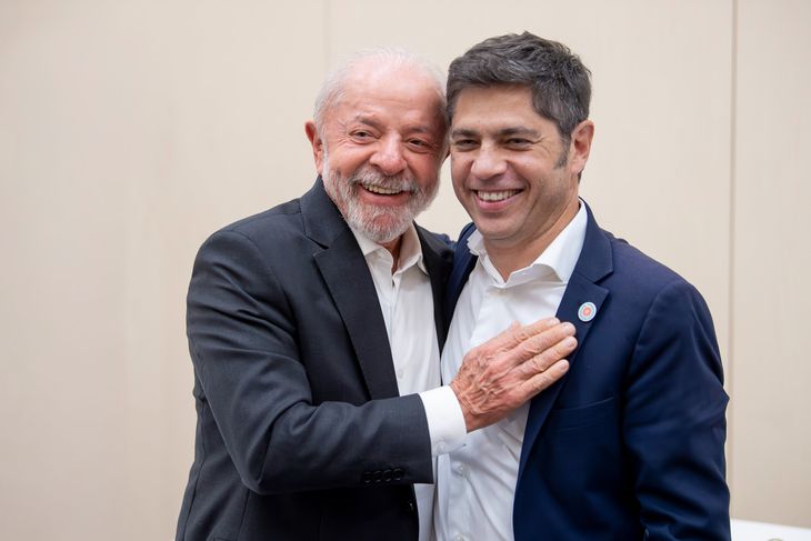 Kicillof y Lula, juntos en Barcelona.