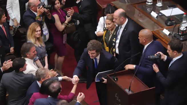 Javier Milei ante la Asamblea legislativa.&nbsp;