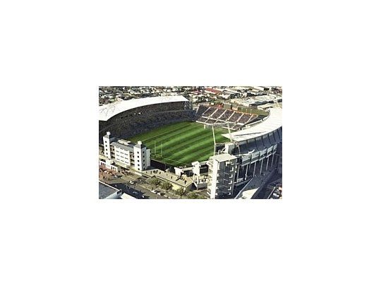 El estadio de Christchurch, donde jugarán Los Pumas. Se desconoce el estado en que quedaron sus instalaciones luego del terremoto.