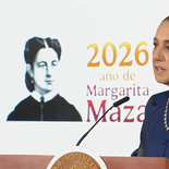 Claudia Sheinbaum en la Mañanera del Pueblo.