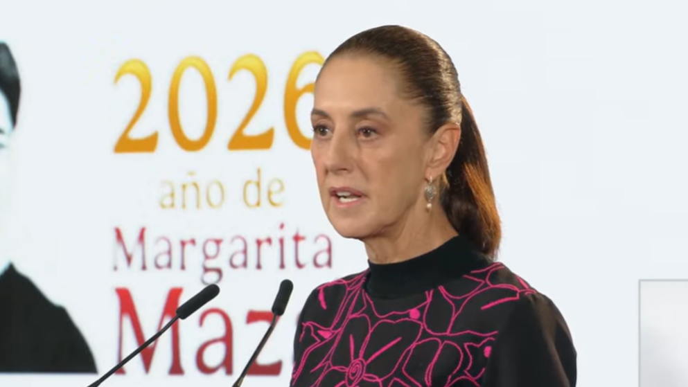 Claudia Sheinbaum en la Mañanera del Pueblo.