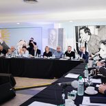 Axel Kicillof, en su primer discurso al frente del PJ bonaerense. Axel Kicillof, en su primer discurso al frente del PJ bonaerense.