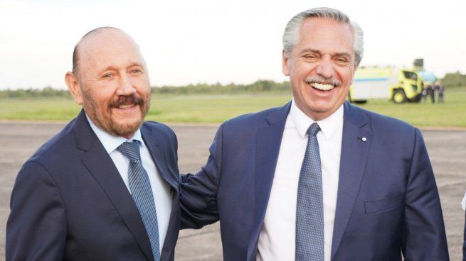 Gildo Insfrán junto a Alberto Fernández en diciembre del 2022.