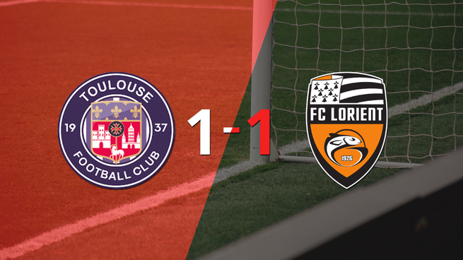 Toulouse logró sacar el empate de local frente a Lorient