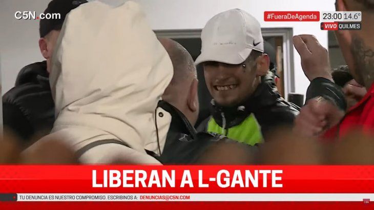 L-Gante fue liberado la noche del 8 de septiembre de los calabozos de la Delegación Departamental de Investigaciones (DDI) Quilmes, en la que estaba alojado desde el 6 de junio.