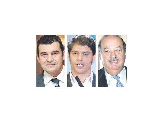 Miguel Galuccio, Axel Kicillof, Carlos Slim