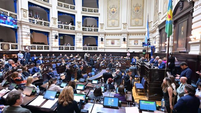 La Cámara de Diputados bonaerense, en plena sesión.