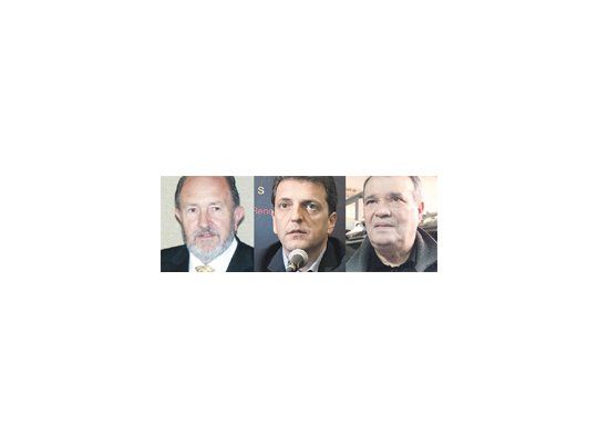 Carlos Verna, Sergio Massa y Herminio Iglesias