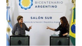 ámbito.com | Cristina y Dilma ofrecieron una declaración de prensa tras las reuniones en Casa Rosada.
