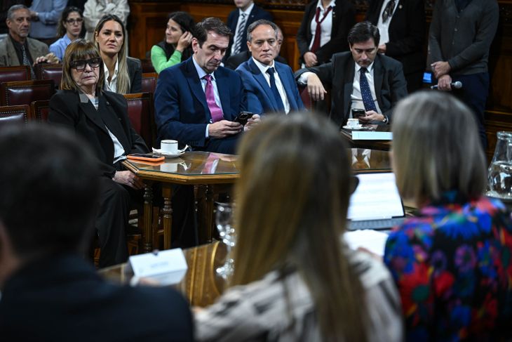 Patricia Bullrich escuchó a los expositores desde la primera fila. 
