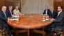 Luis Caputo y los directivos de la UIA en la última reunión en febrero pasado. 