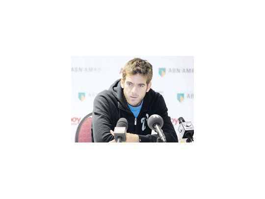 Del Potro, en la conferencia de prensa previa a su debut en el torneo holandés. El tandilense pareció involucrarse para lo que queda de la serie de la Copa Davis.
