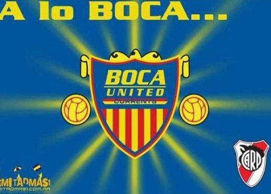 Los afiches que Boca le dedicó a River.