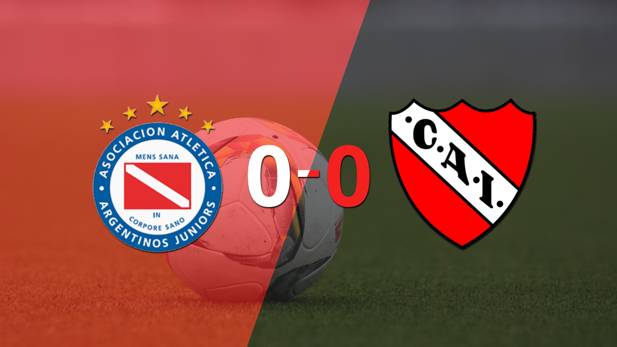 The match between Argentinos Juniors and Independiente ended zero to zero