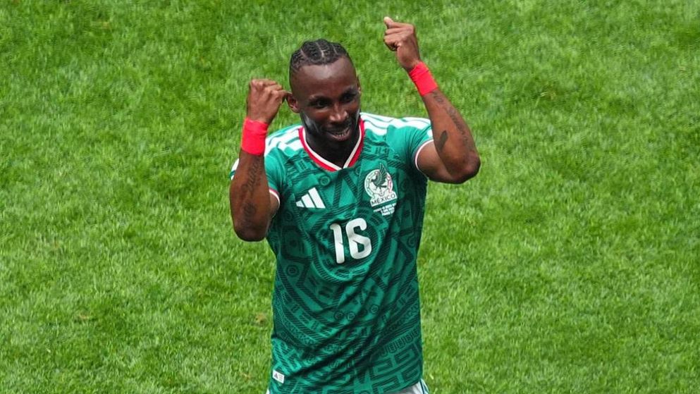 Julián Quiñones puso el 1 a 0 de México ante Sudáfrica.&nbsp;