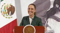 La Presidenta en una nueva Mañanera del Pueblo desde el Palacio Nacional.