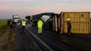 Así quedaron los camiones tras el choque en Ruta 9 Así quedaron los camiones tras el choque en Ruta 9