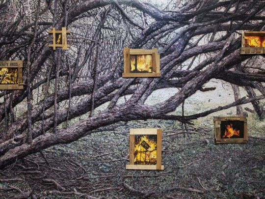 Argentina. Instalación del dúo Mondongo, Juliana Lafitte y Manuel Mendanha, en la galería Barro.