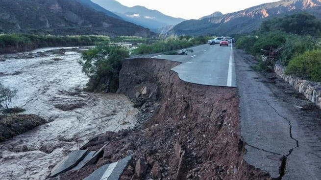 Varios tramos de la RN 51, en la Quebrada del Toro, Salta, sufrieron serios daños y es clave para la actividad minera. 