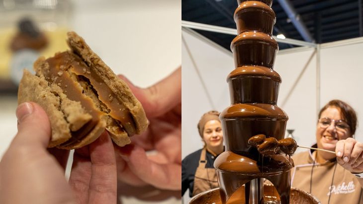 A waterfall of 70% chocolate will be displayed with tasting for the public. A waterfall of 70% chocolate will be displayed with tasting for the public.