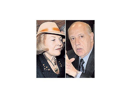 María E. Martínez de Perón y Roberto Lavagna