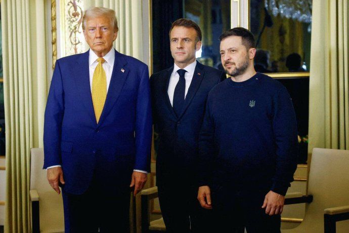 Zelenski reunido con Trump y Macron hace unas semanas en la reinauguración de la Catedral de Notre Dame. 