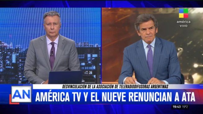 Ambos canales anunciaron al aire su desvinculación de ATA.