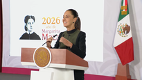 Claudia Sheinbaum en la Mañanera del Pueblo.