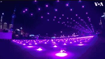 china: el espectacular festejo de fin de ano con 2.000 drones