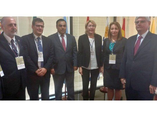 Del encuentro de fiscales del Mercosur, participaron Alejandra Gils Carbó, el brasileño  Rodrigo Janot, la venezolana desplazada del cargo Luisa Ortega, el paraguayo Javier Díaz Verón, el uruguayo Jorge Díaz, el chileno Jorge Abbott Charme y el peruano Pablo Sánchez Velarde.