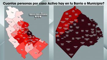 Mapa del Covid-19 por barrio.