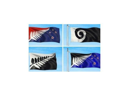 Los cuatro diseños que propuso el gobierno de Nueva Zelanda.