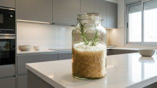 Para qué sirve colocar un frasco con romero y arroz dentro del hogar. Para qué sirve colocar un frasco con romero y arroz dentro del hogar.