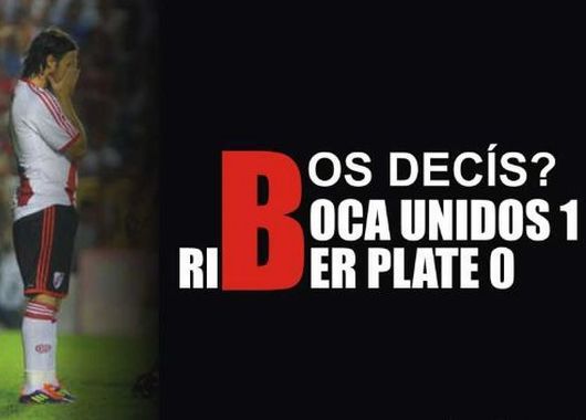 Los afiches que Boca le dedicó a River.