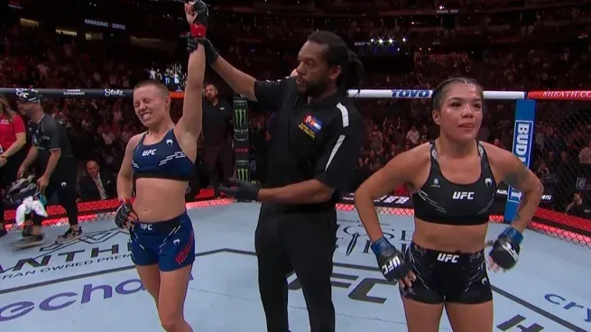 La luchadora de UFC estadounidense-mexicana Tracy Cortez, nada pudo hacer ante Rose Namajunas, quien la venció por decisión unánime&nbsp;en el UFC Fight Night que se desarrolló en el Ball Arena en Denver, Colorado.