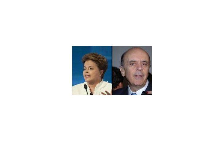 Dilma Rousseff y José Serra